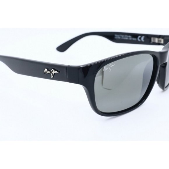 Maui Jim Mixed Plate MJ 721-02 Square Black Sunglasses Neutral Grey Polarized - Picture 3 of 6